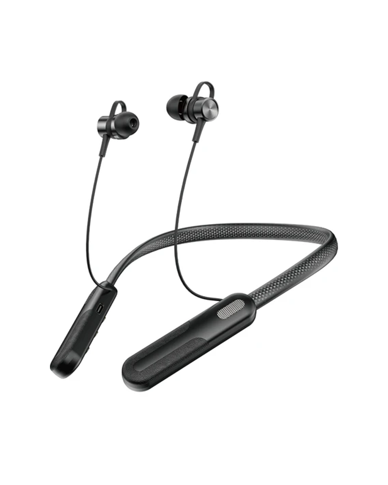 Siyah Boyun Askılı Mıknatıslı 160 Saat Çalma Süreli Enc Bluetooth Kulaklık